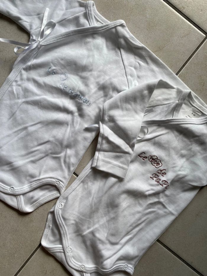 Lot de 2 body manches longues 6 mois - photo numéro 2