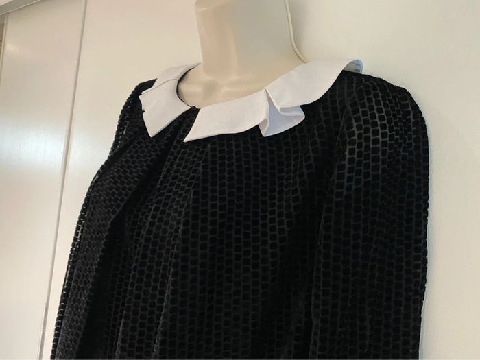 Claudie Pierlot, robe noire blanche plumetis chic - photo numéro 3