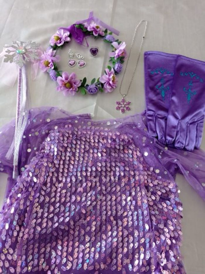 Déguisement robe princesse violette sequin 6ans - photo numéro 3