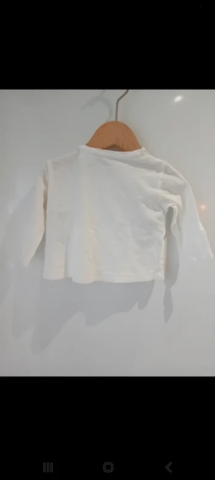Lot de petits tee-shirts manches longues aux animaux et gilet léger à capuche en maille douce - photo numéro 15