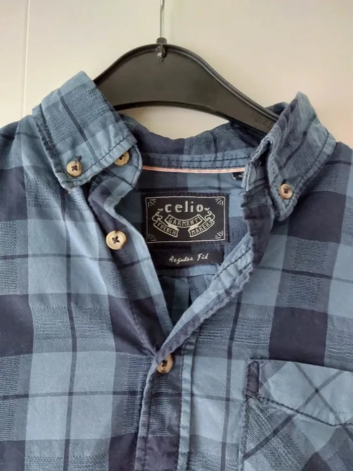 Chemise manches longues à carreaux Celio taille S - photo numéro 3