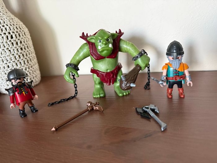 Soldats nains avec troll - Playmobil Knights 6004 - photo numéro 2
