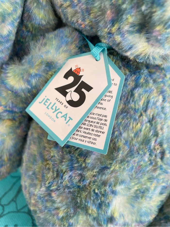 Peluche Jellycat Bashful Luxe Bunny Azure 💙 - photo numéro 4