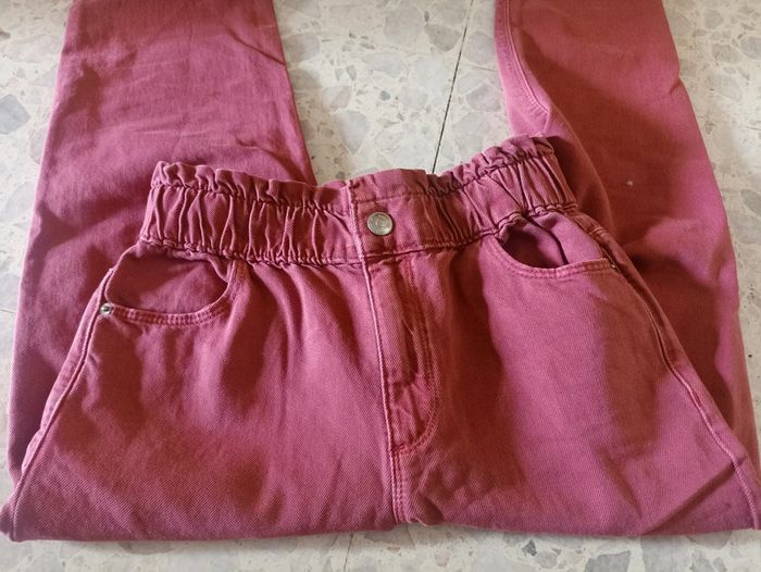 Pantalon jeans framboise 10 ans - photo numéro 2