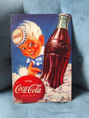 Plaque métal publicité Coca cola neuve 20x30cm
