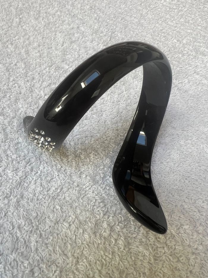 Bracelet cristaluna serpenti en cristal acrylique noir swarovski 401 776 00 neuf - photo numéro 4
