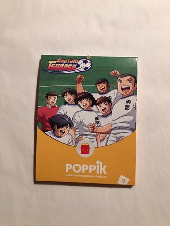 Jeu éducatif poster avec stiker Captain Tsubasa n3 Poppik Mc Donald’s happy meal
