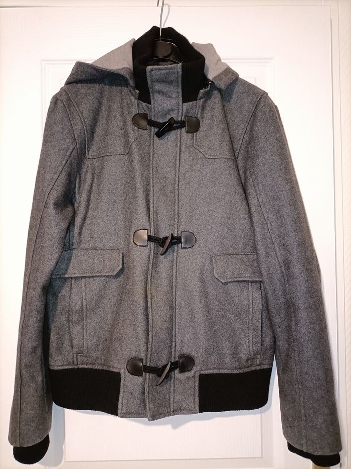 Manteau gris M Jules avec capuche