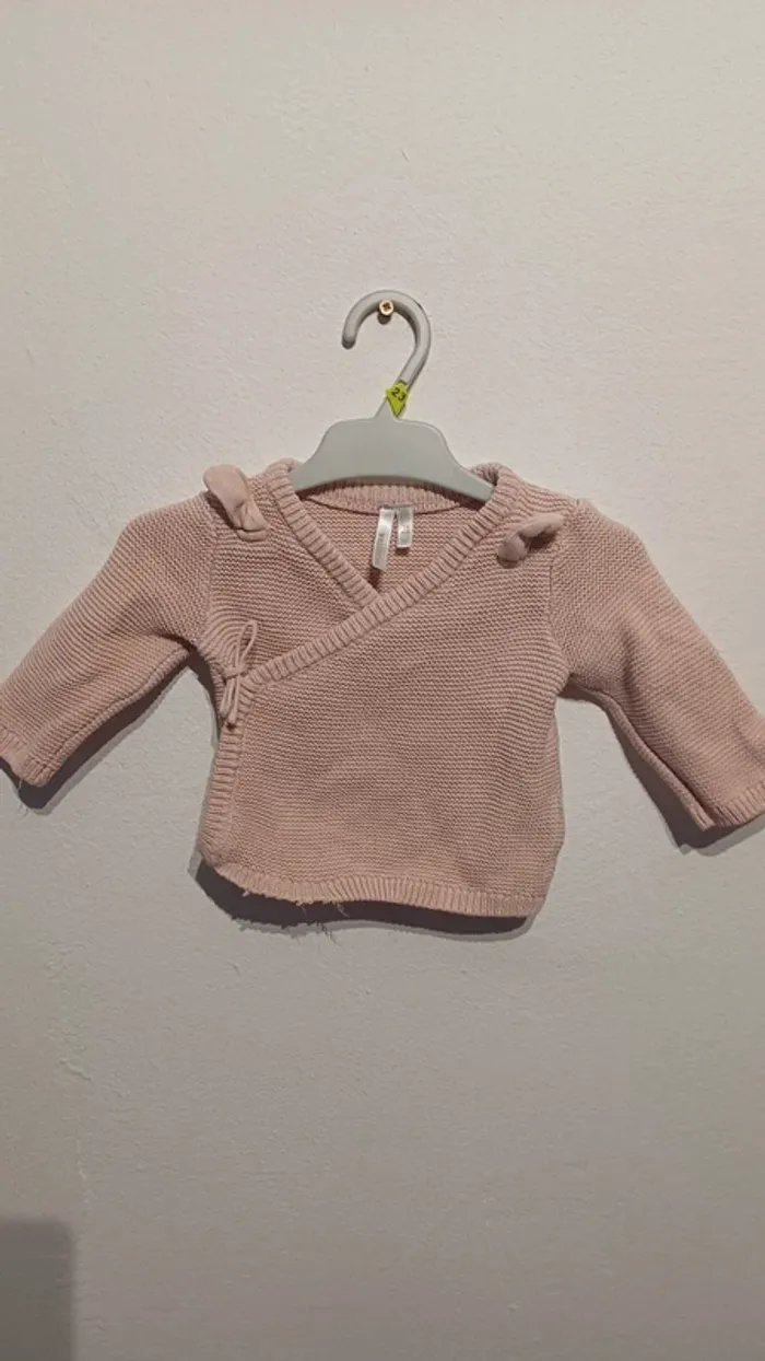Lot 2 gilets Orchestra rose fille - 3 mois - photo numéro 2
