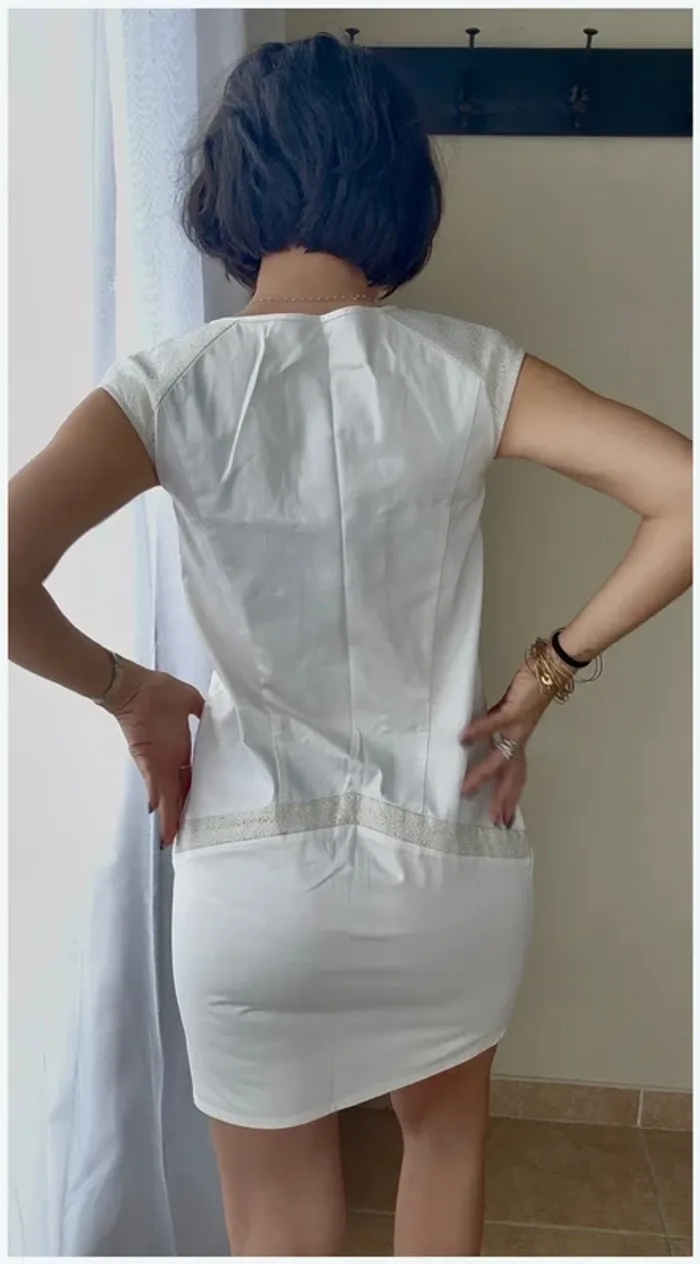 Robe Comptoir des cotonniers blanche 36 très bon état - photo numéro 5