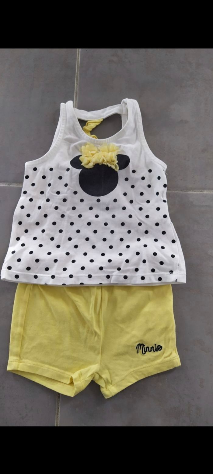 Ensemble Minnie bébé fille en 6 mois