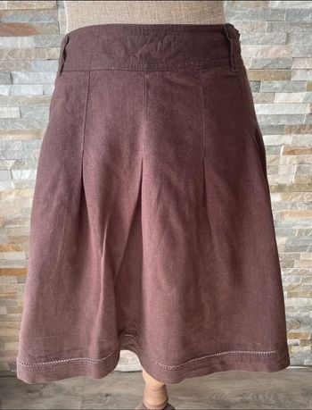Jupe marron 100% lin Mim taille 38