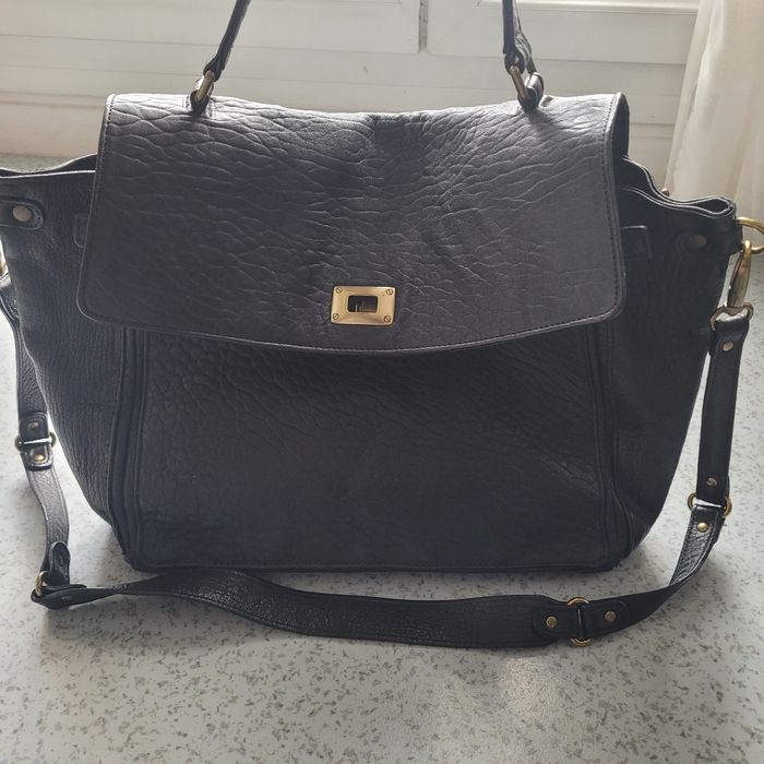 Sac cuir noir Abaco France