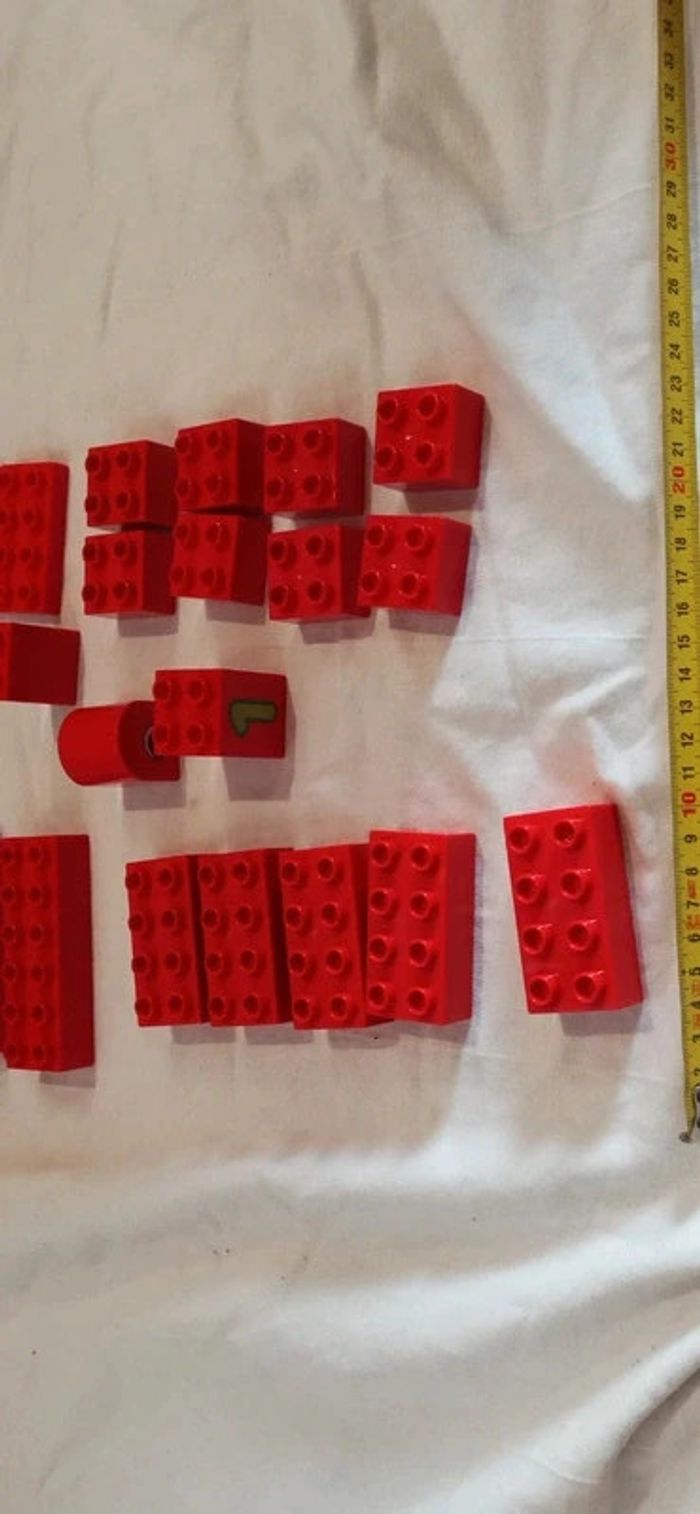 20 briques rouges lego duplo - photo numéro 6