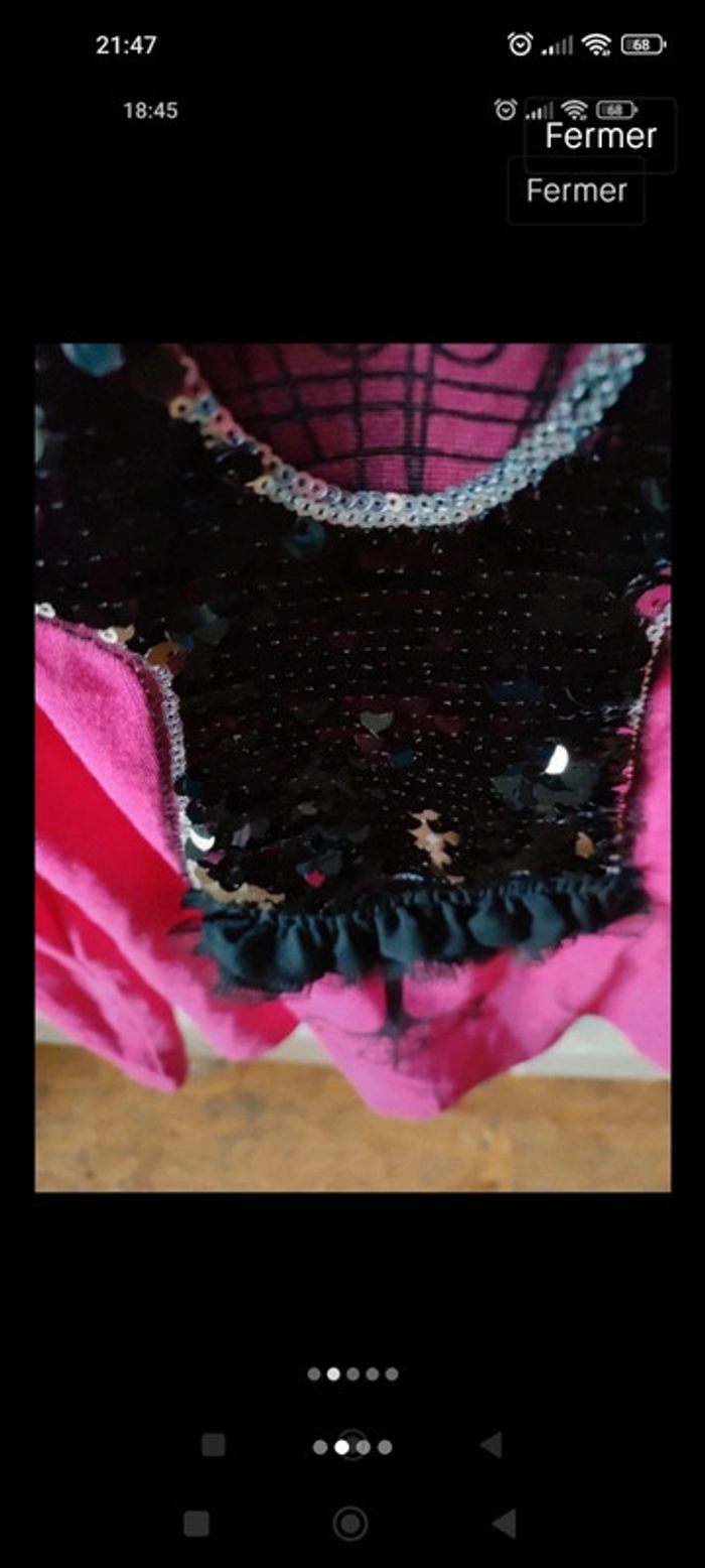 Très beau haut rose avec sequin - photo numéro 2
