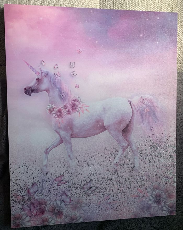 Tableau licorne 40 x 50 cm
