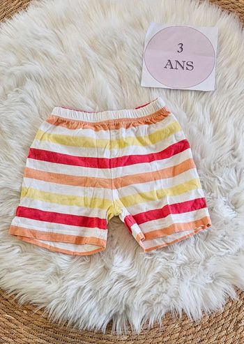 Short rayé 3 ans fille