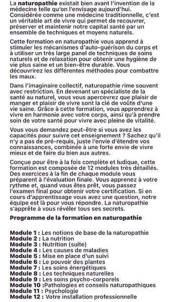 Formation complète en naturopathie