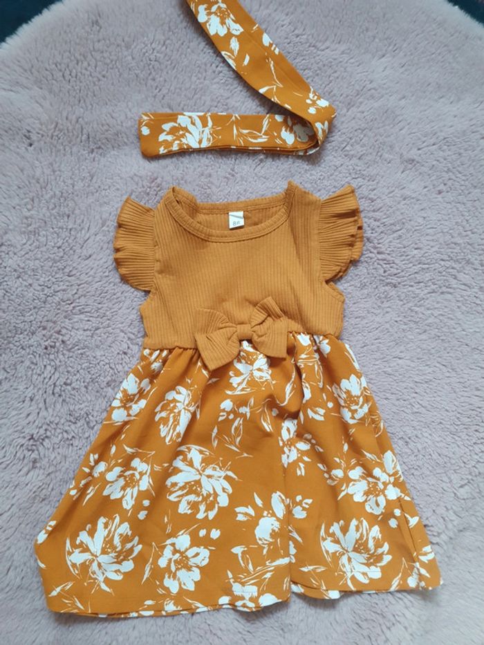 Ensemble robe + bandeau cheveux 24 mois fille