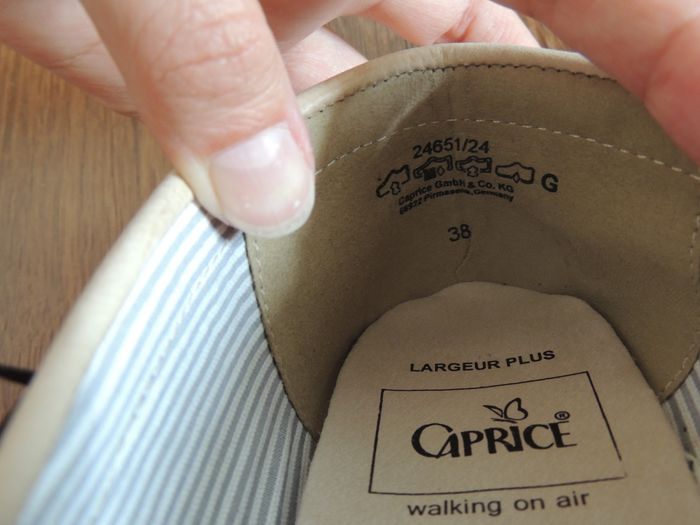 Mocassins femme cuir beige, confort, semelle antidérapante, marque Caprice, taille 38 - photo numéro 6