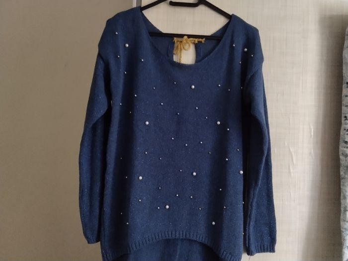 Pantalon Amisu et pull  à perles neuf - photo numéro 4