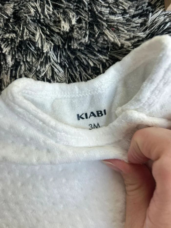 Pyjama en velours avec manches ajustables- kiabi - 3 mois - photo numéro 3