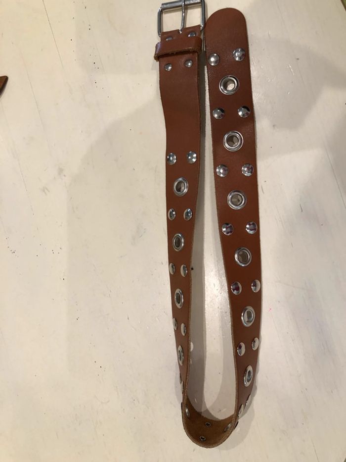 Ceinture cuir taille 30/75 Croûte de cuir  Made in - photo numéro 8
