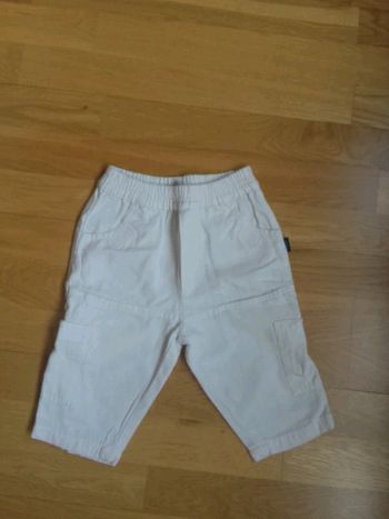 Pantalon blanc natalys 6 mois