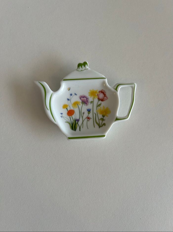 Repose sachet de thé Raynaud Limoges – porcelaine fleurs