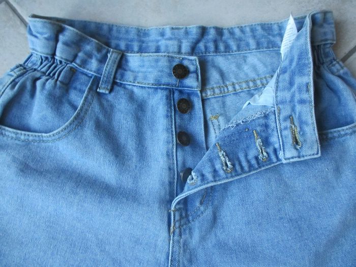 Short femme bleu clair taille haute – Taille S - photo numéro 3