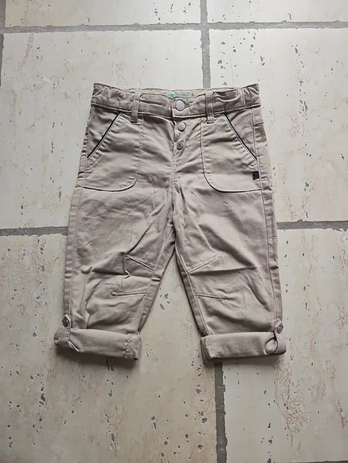 Pantalon chino beige - Obaïbi - 23 mois/86 cm - photo numéro 7