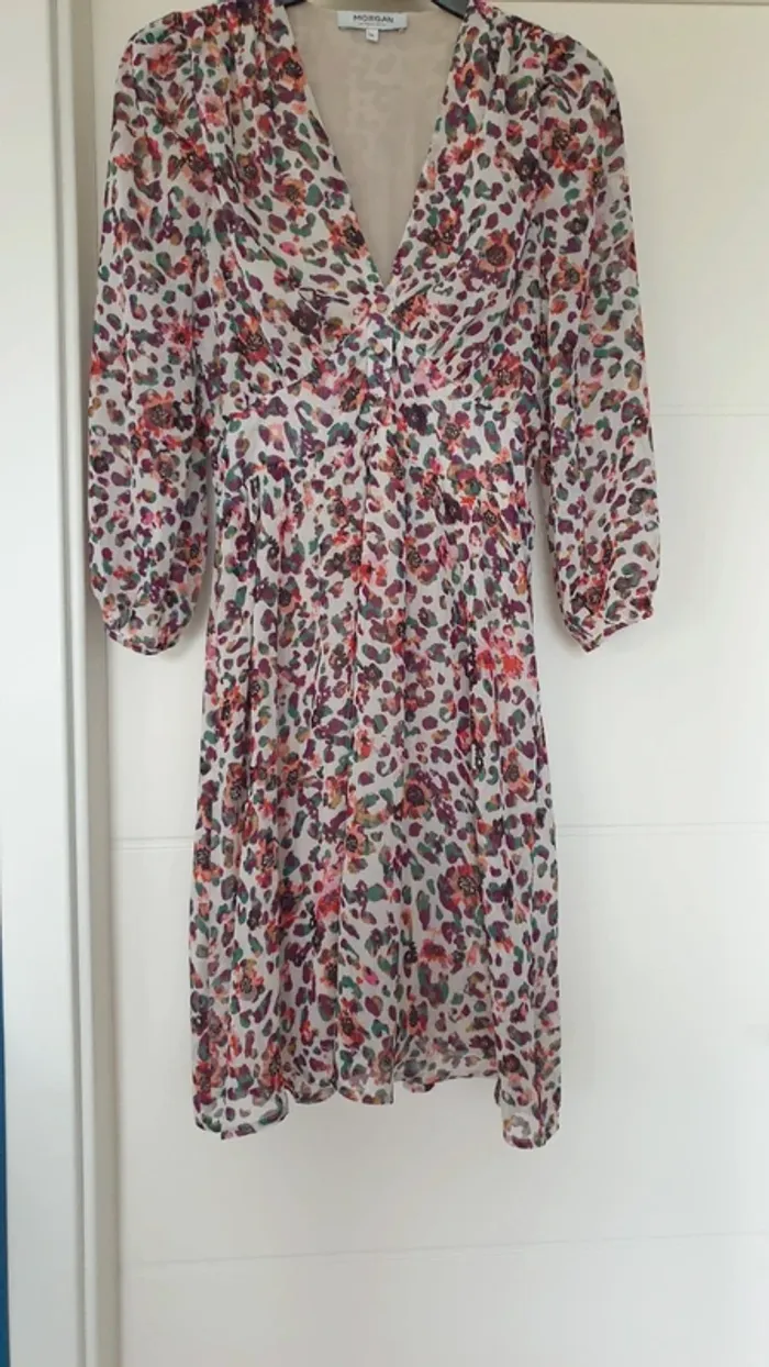 Robe trapèze multicolore, taille 36, Morgan - photo numéro 2