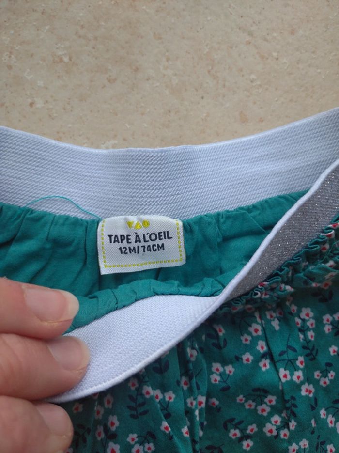 Jupe Fille 12 mois Fleurs Tao 100% coton - photo numéro 2