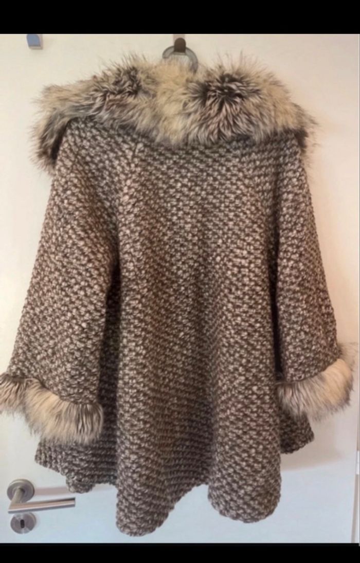 manteau cape en laine