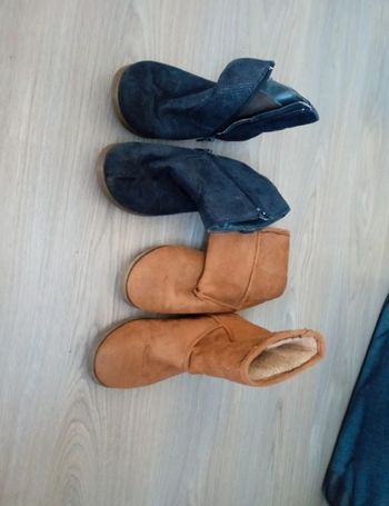 2 paires de boots en 33