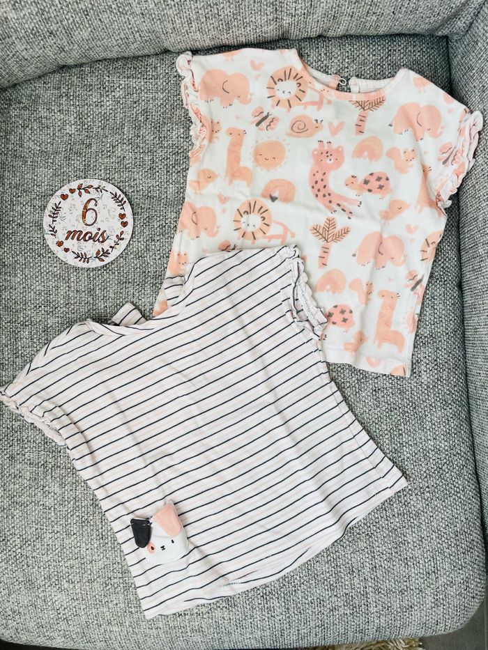 Lot 2 t-shirt 6 mois