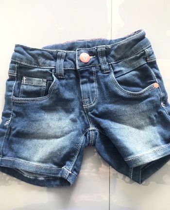 Short en jean fille T 110-116 5-6 ans bleu