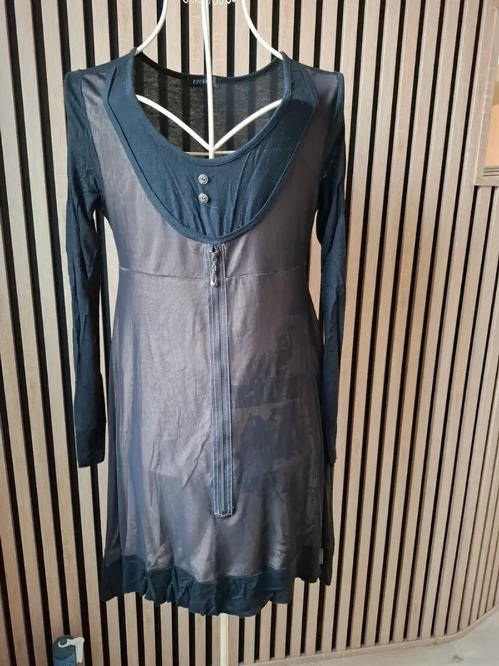 Robe noire marron  Cicéro taille unique ( 38 au 42 . - photo numéro 2