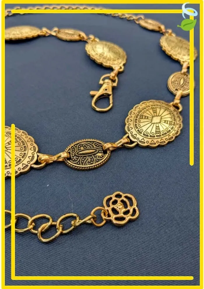 Ceinture dorée vintage ajustable – Esprit bohème et chic - photo numéro 2