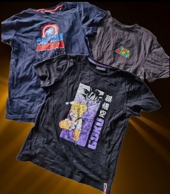 Super lot de 3 t-shirts DragonballZ/Marvel/Mario