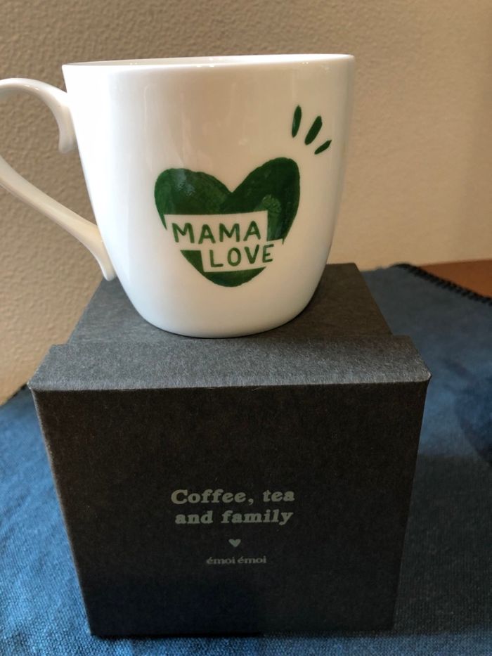 Mug Émoi Émoi Mama love vert sapin porcelaine 425 ml NEUF boîte cadeau - photo numéro 2