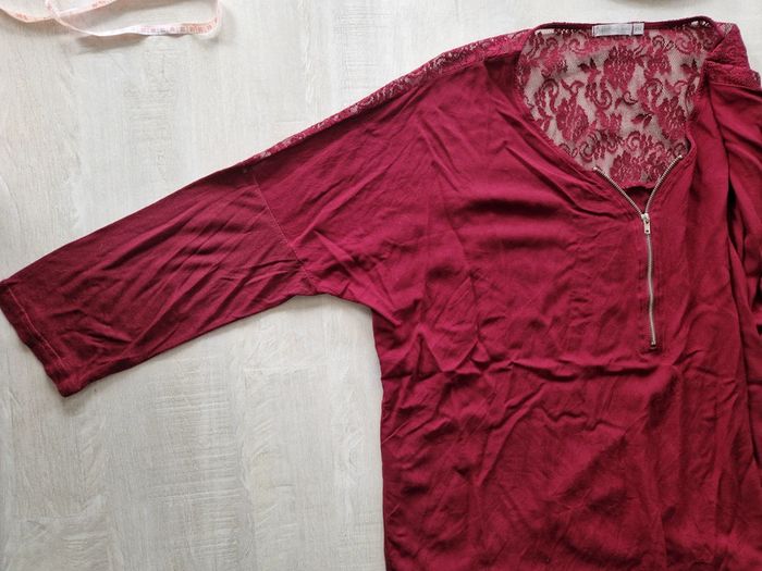 Blouse rouge dos dentelles - photo numéro 6