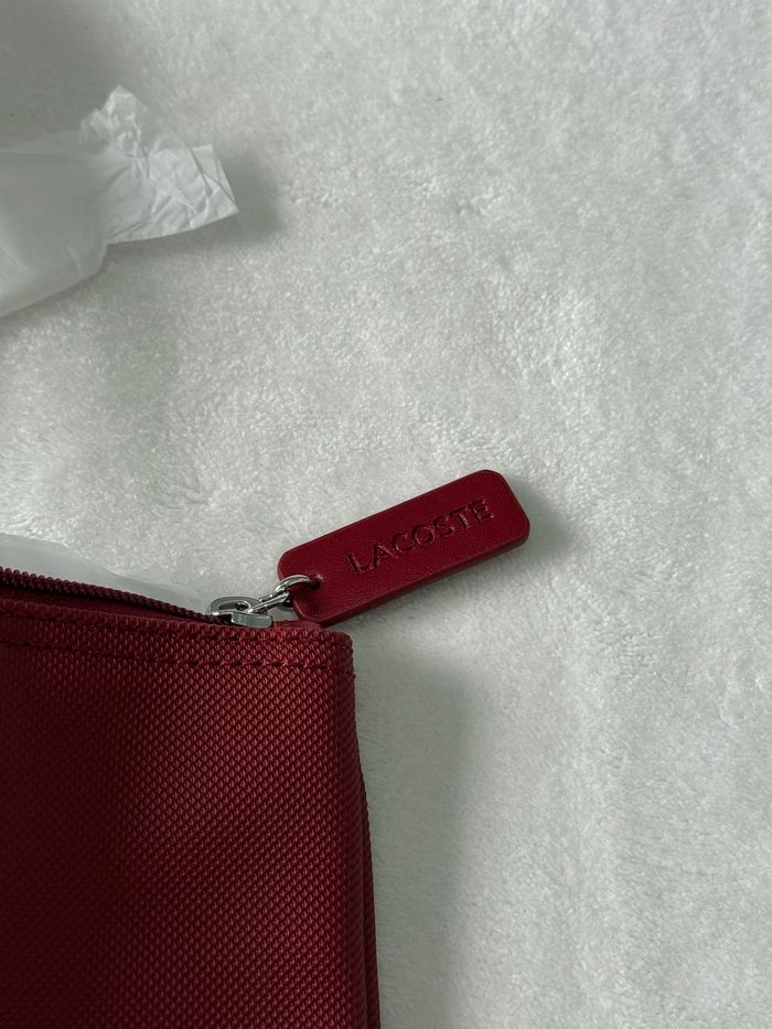 Petit Sac a main Lacoste rouge cabas a fermeture - photo numéro 5