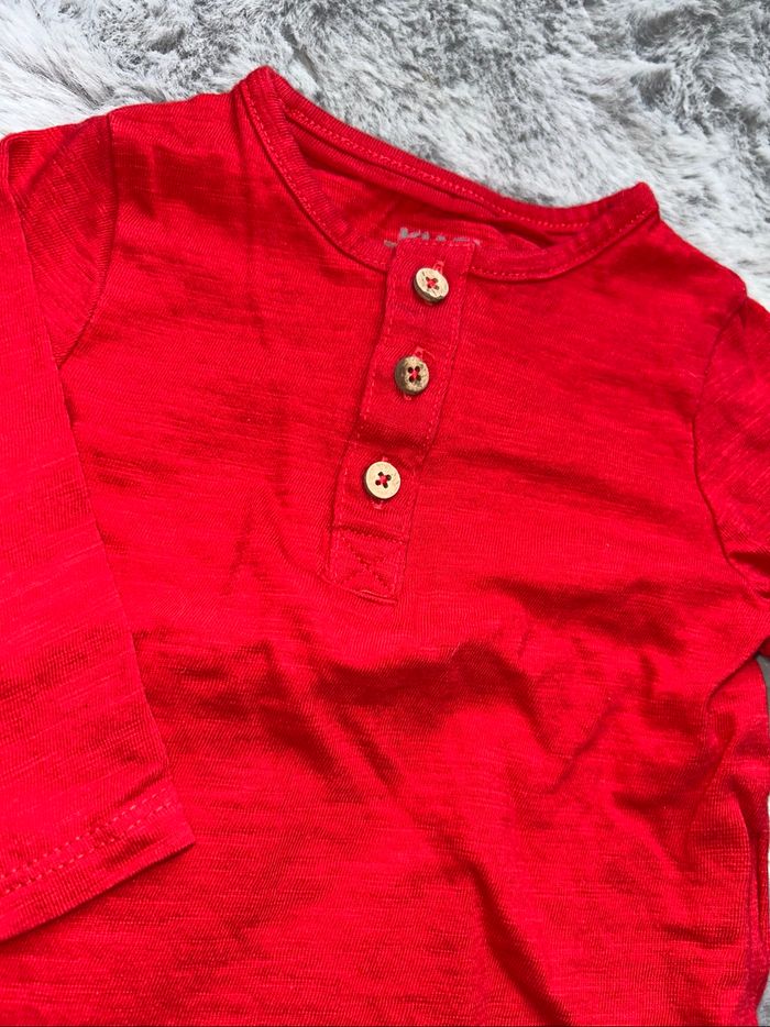 Haut à manches longues rouge - 3 mois - Kiabi - photo numéro 2