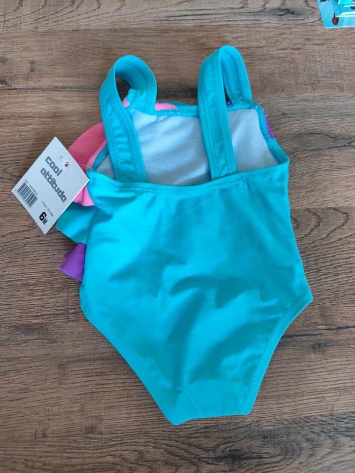 Maillot de bain fille bleu violet rose 6 mois - photo numéro 2