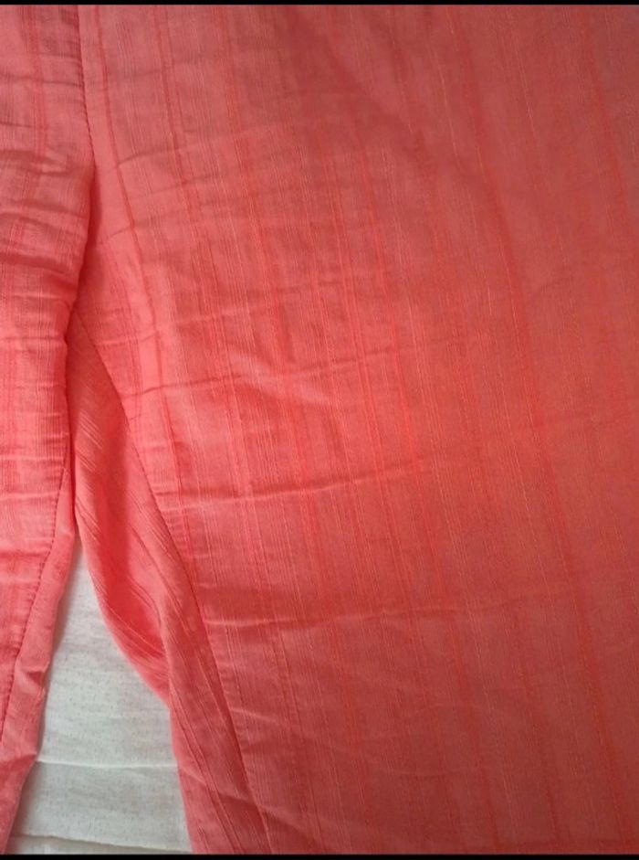 Pantacourt rose rayé. T42 - photo numéro 4