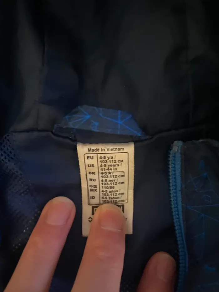Imperméable veste coupe vent 4 5 ans - photo numéro 3