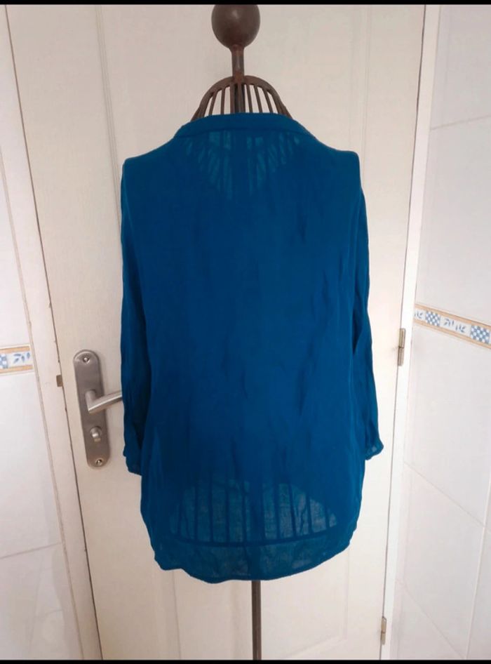 Blouse bleu fluide camaïeu taille M/38 - photo numéro 3