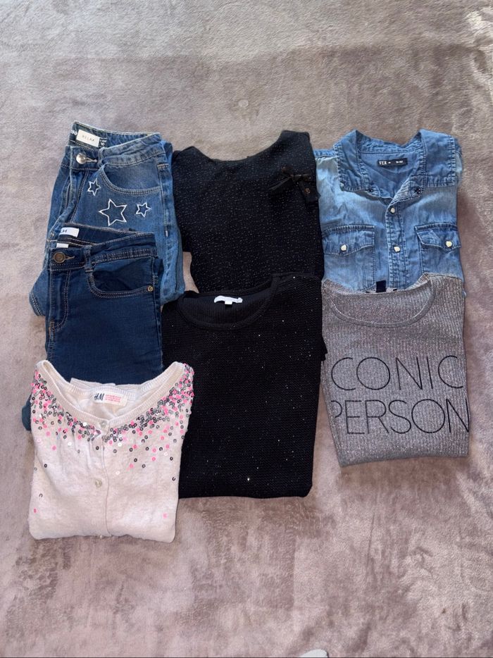 Lot de 7 vêtements fille taille 10 ans en très bon état