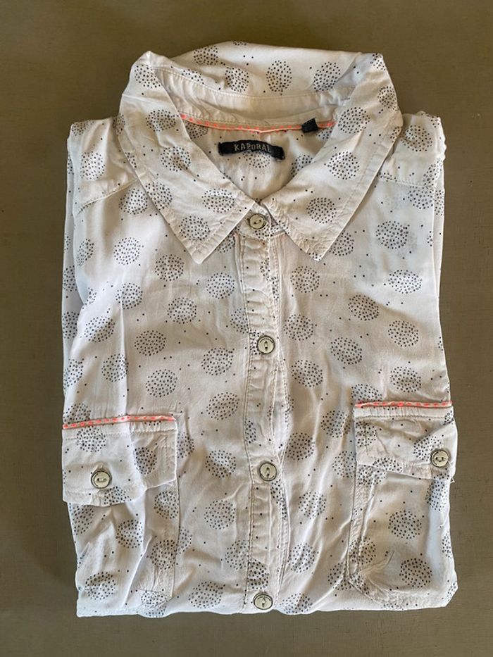 Chemise débardeur Kaporal manche courte taille M blanc à motifs - photo numéro 14